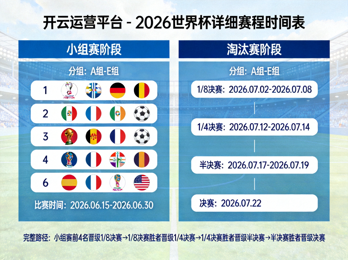 开云运营平台 - 2026世界杯详细赛程时间表，小组赛至淘汰赛完整路径